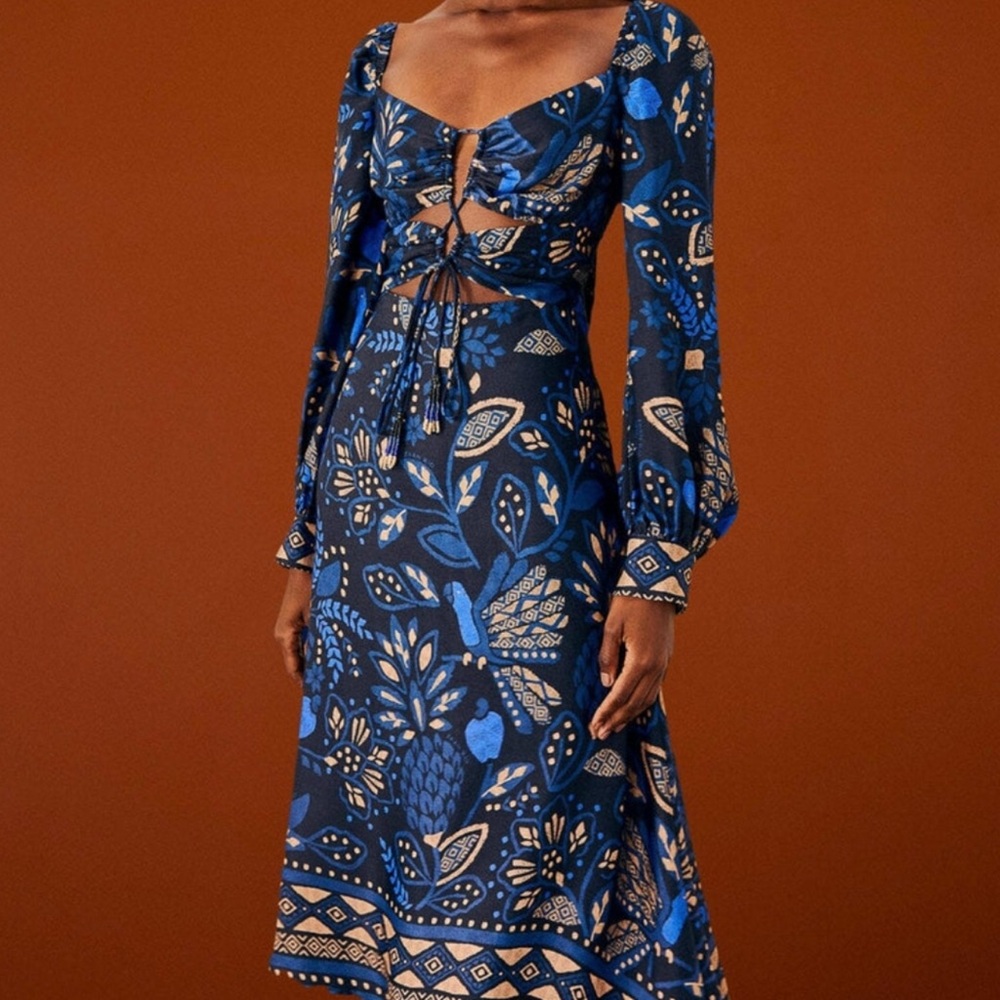 FARM Rio Women's Macaw Forest Black Maxi Dress